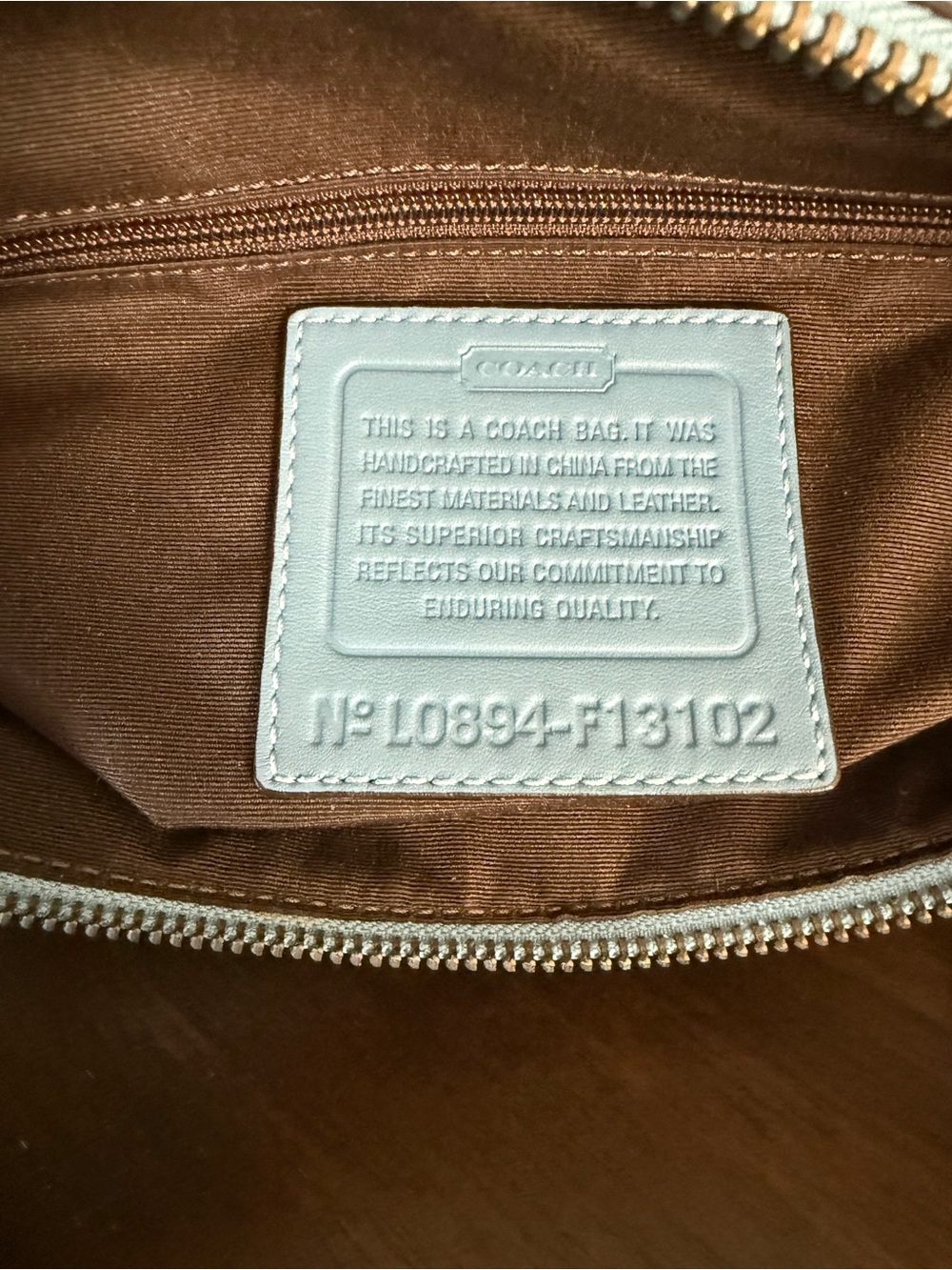 Coach Legacy 65th Anniversary Beige and Blue Shoulder Bag with Turn Lock Pockets - Picture 5 of 8